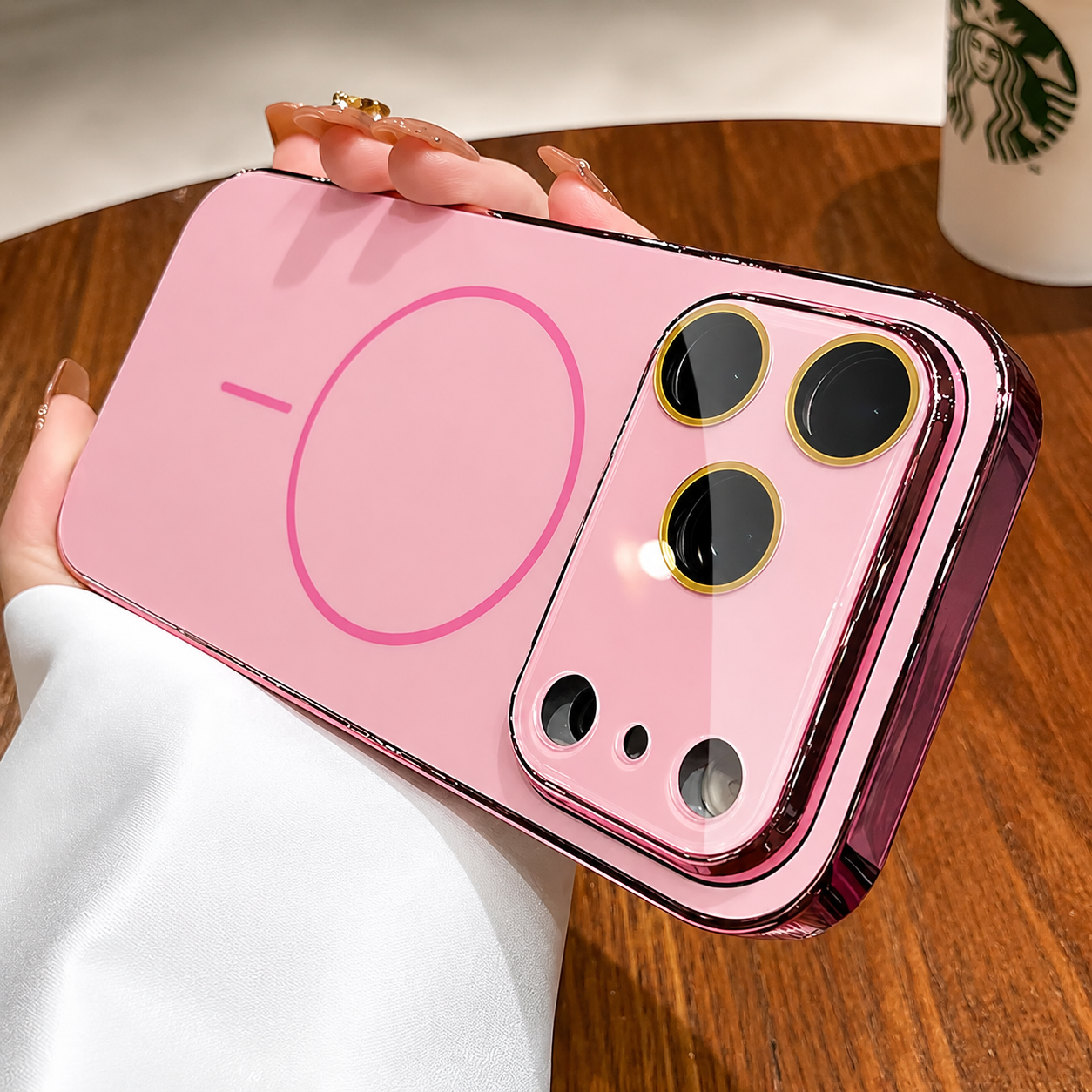Premium iPhone Case MagSafe Compatible Camera Lens Protection Shockproof Hard PC Cover Tempered Glass Guard Anti Fingerprint Wireless Charging Design