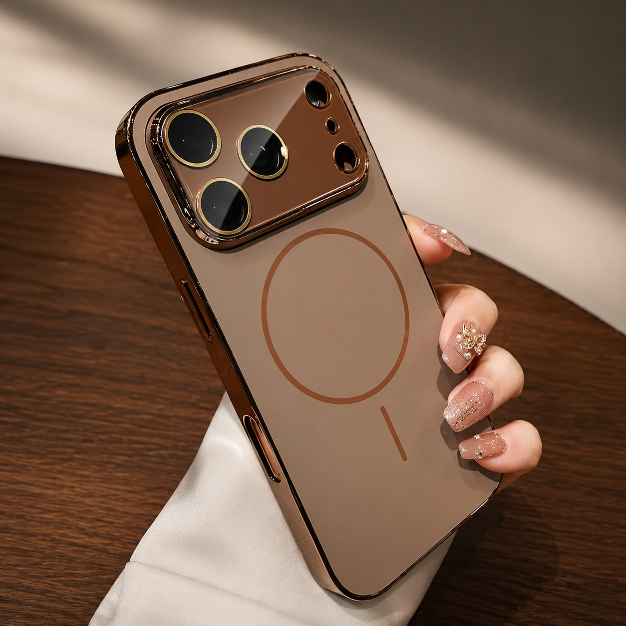 Premium iPhone Case MagSafe Compatible Camera Lens Protection Shockproof Hard PC Cover Tempered Glass Guard Anti Fingerprint Wireless Charging Design