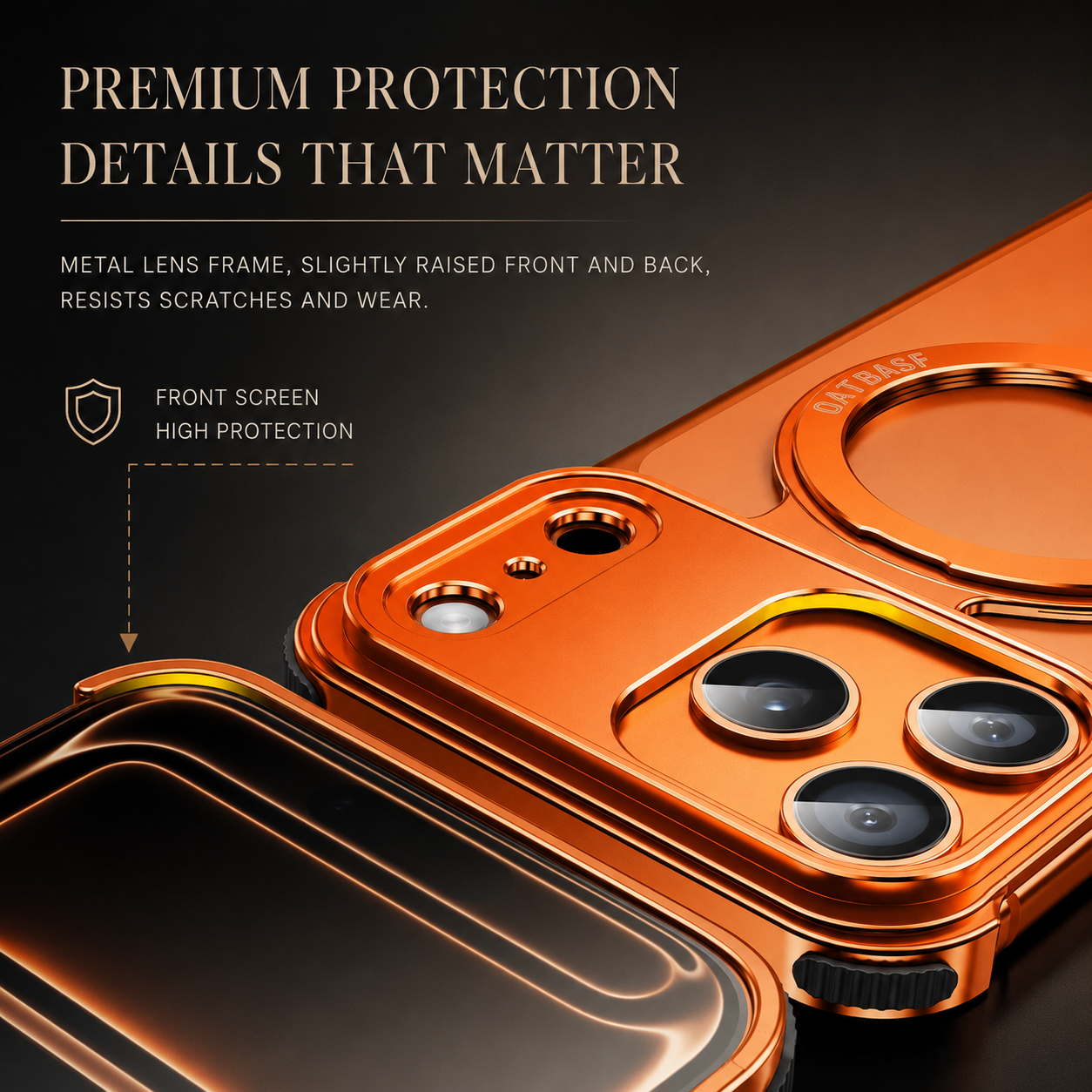 Premium iPhone Case MagSafe Compatible Camera Lens Protection Shockproof Protective Cover Aluminum Alloy Frame Magnetic Wireless Charging Frameless Design