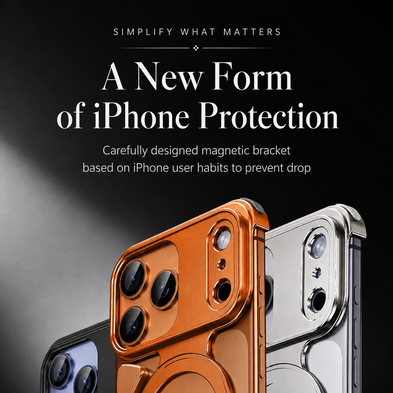 Premium iPhone Case MagSafe Compatible Camera Lens Protection Shockproof Protective Cover Aluminum Alloy Frame Magnetic Wireless Charging Frameless Design