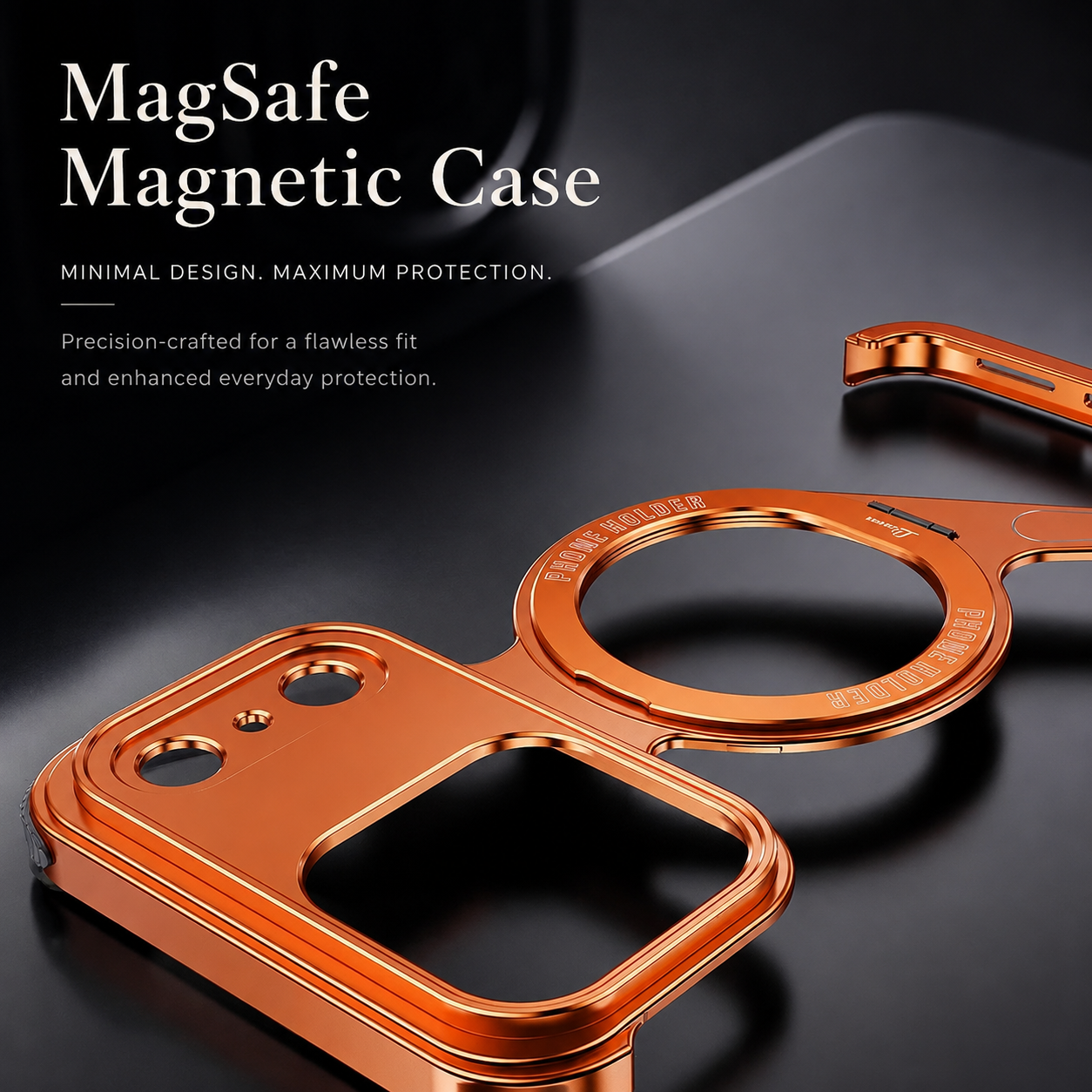 Premium iPhone Case MagSafe Compatible Camera Lens Protection Shockproof Protective Cover Aluminum Alloy Frame Magnetic Wireless Charging Frameless Design