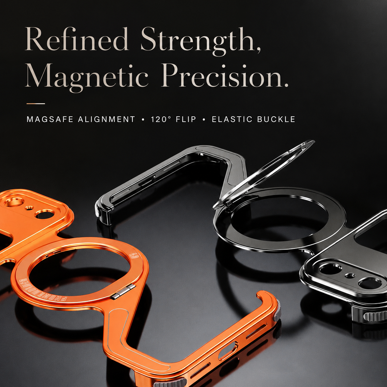 Premium iPhone Case MagSafe Compatible Camera Lens Protection Shockproof Protective Cover Aluminum Alloy Frame Magnetic Wireless Charging Frameless Design