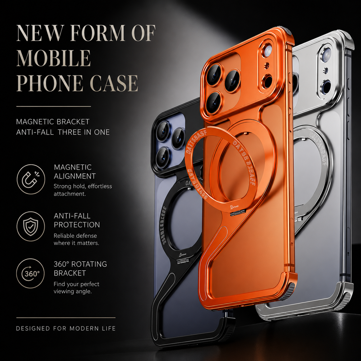 Premium iPhone Case MagSafe Compatible Camera Lens Protection Shockproof Protective Cover Aluminum Alloy Frame Magnetic Wireless Charging Frameless Design