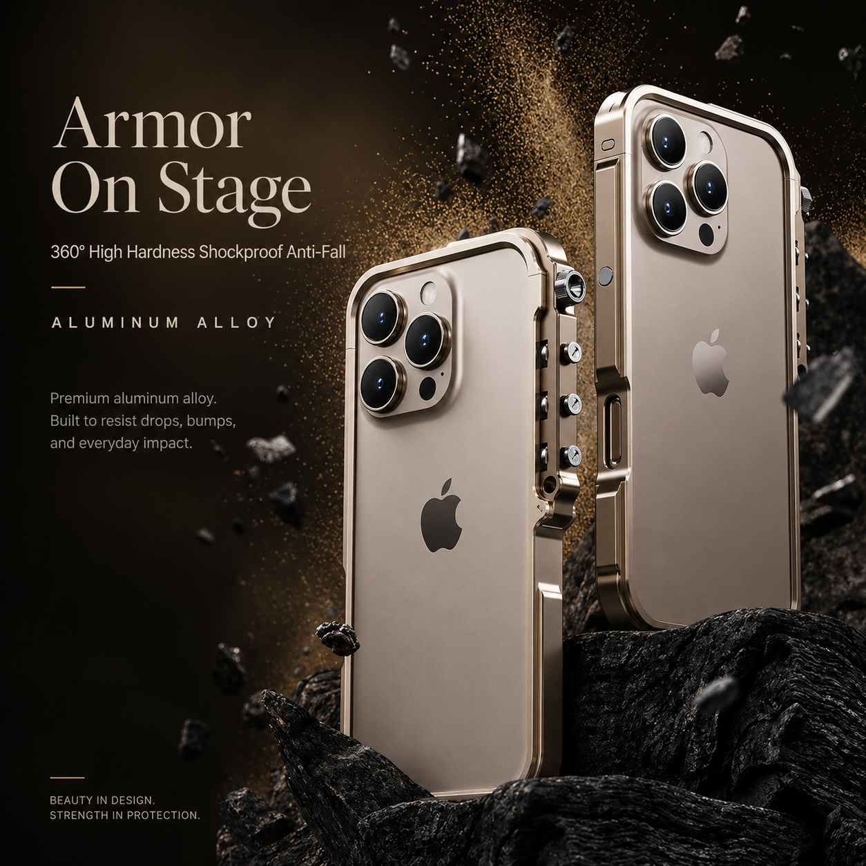 Premium iPhone Case MagSafe Compatible Camera Lens Protection Shockproof Protective Cover Aluminum Alloy Frame Magnetic Wireless Charging Non Slip Design