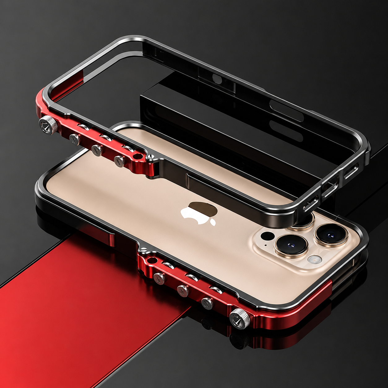 Premium iPhone Case MagSafe Compatible Camera Lens Protection Shockproof Protective Cover Aluminum Alloy Frame Magnetic Wireless Charging Non Slip Design
