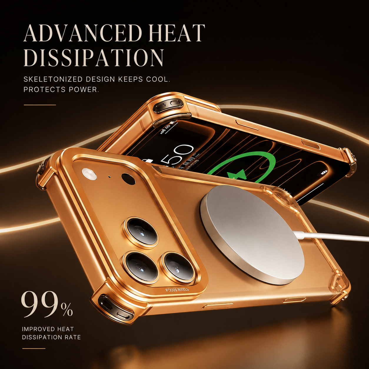 Premium iPhone Case MagSafe Compatible Camera Lens Protection Shockproof Protective Cover Aluminum Frame Wireless Charging Minimalist Metal Design