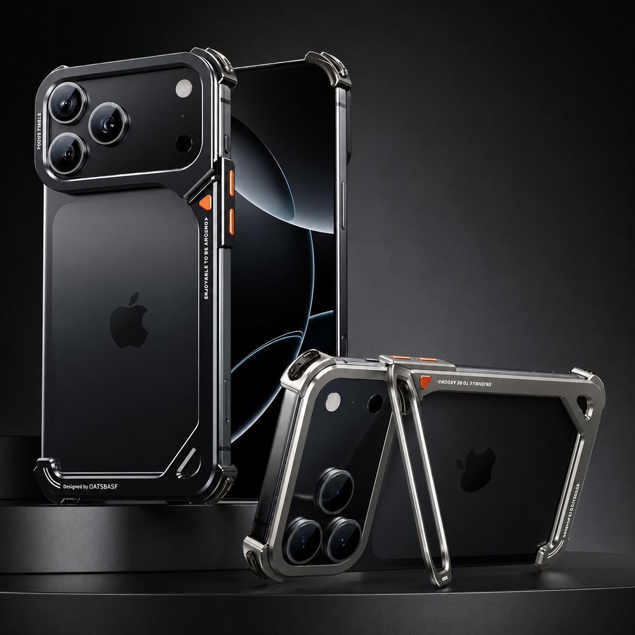 Premium iPhone Case MagSafe Compatible Camera Lens Protection Shockproof Protective Cover Aluminum Frame Wireless Charging Minimalist Metal Design