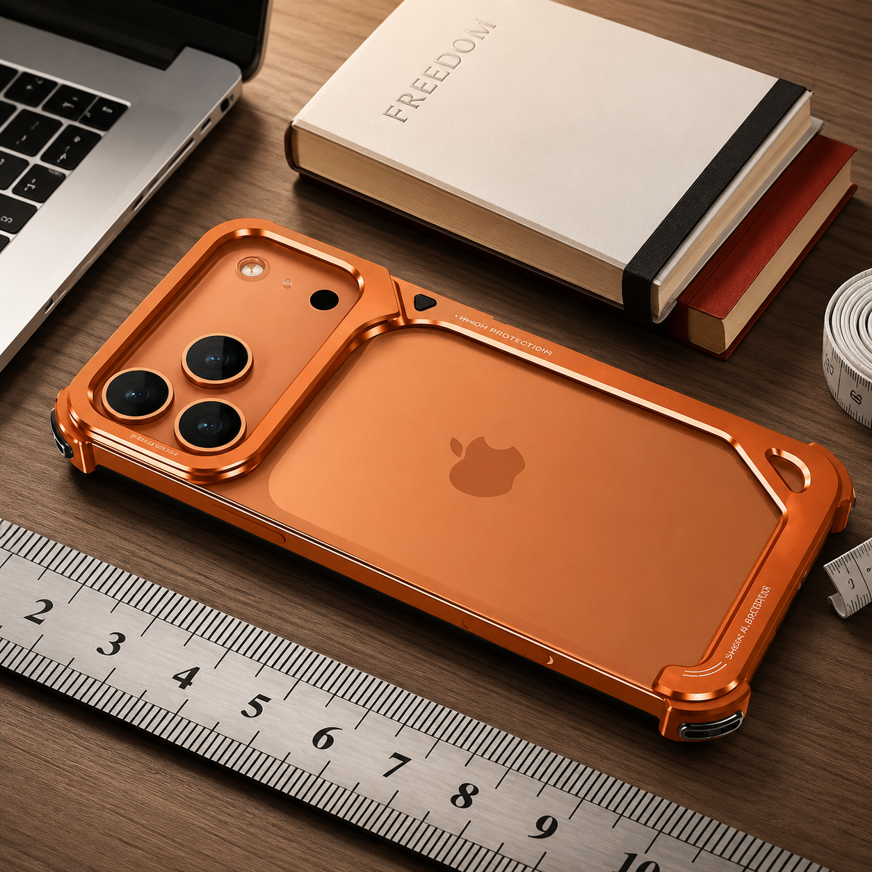 Premium iPhone Case MagSafe Compatible Camera Lens Protection Shockproof Protective Cover Aluminum Frame Wireless Charging Minimalist Metal Design