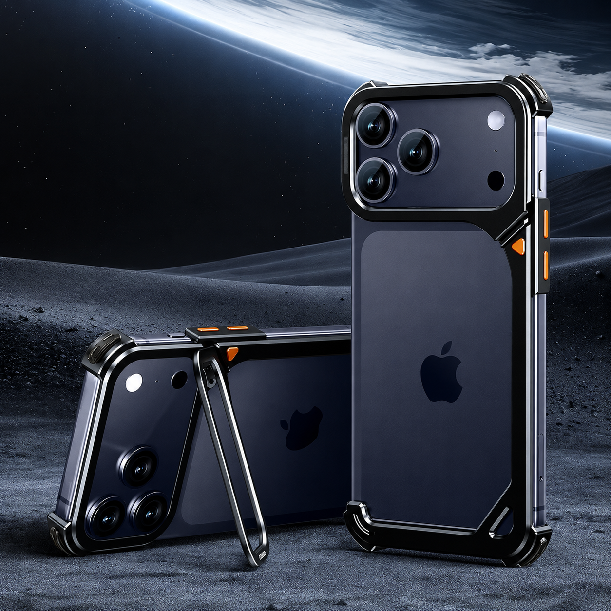 Premium iPhone Case MagSafe Compatible Camera Lens Protection Shockproof Protective Cover Aluminum Frame Wireless Charging Minimalist Metal Design