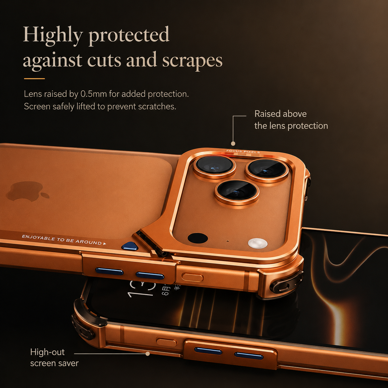 Premium iPhone Case MagSafe Compatible Camera Lens Protection Shockproof Protective Cover Aluminum Frame Wireless Charging Minimalist Metal Design