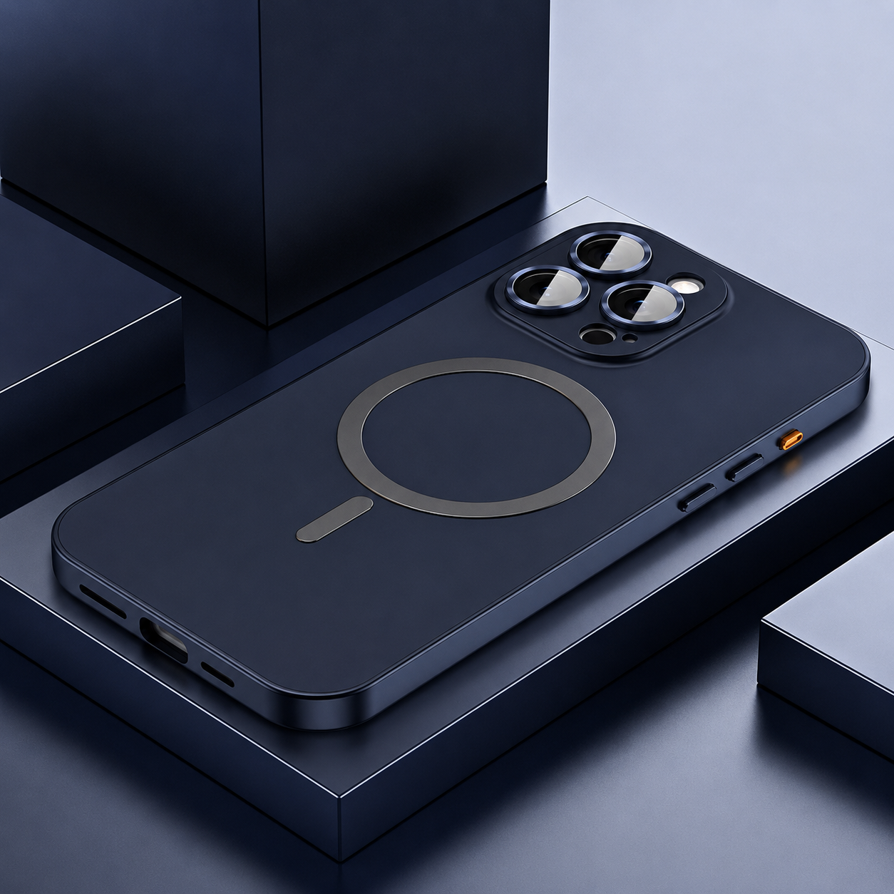 Premium iPhone Case MagSafe Compatible Camera Lens Protection Shockproof Protective Cover Aluminum Metal Frame Magnetic Wireless Charging Hard Back Design