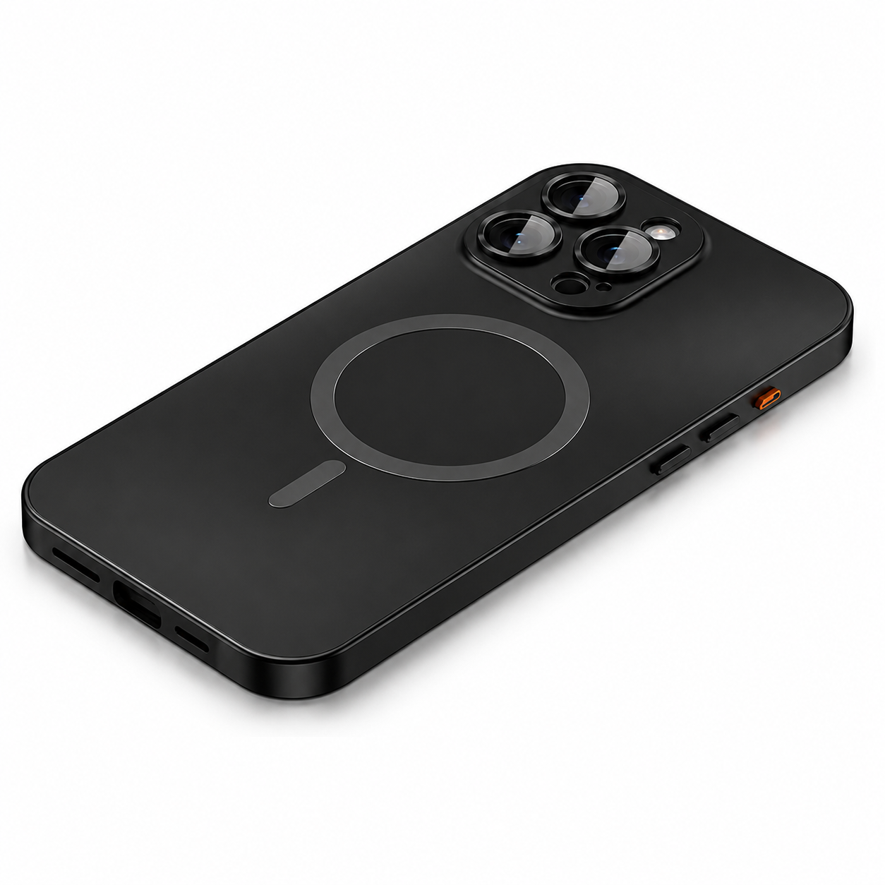 Premium iPhone Case MagSafe Compatible Camera Lens Protection Shockproof Protective Cover Aluminum Metal Frame Magnetic Wireless Charging Hard Back Design