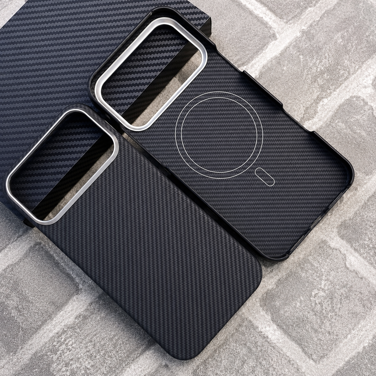 Premium iPhone Case MagSafe Compatible Camera Lens Protection Shockproof Protective Cover Aramid Fiber Carbon Fiber Ultra Thin Full Coverage Design