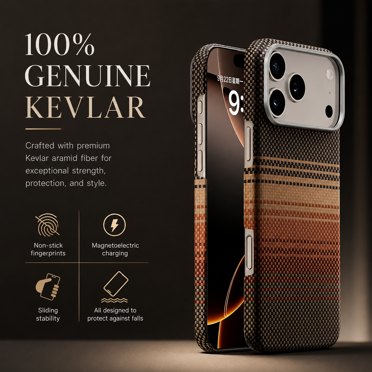 Premium iPhone Case MagSafe Compatible Camera Lens Protection Shockproof Protective Cover Aramid Fiber Carbon Fiber Ultra Thin Full Coverage Design