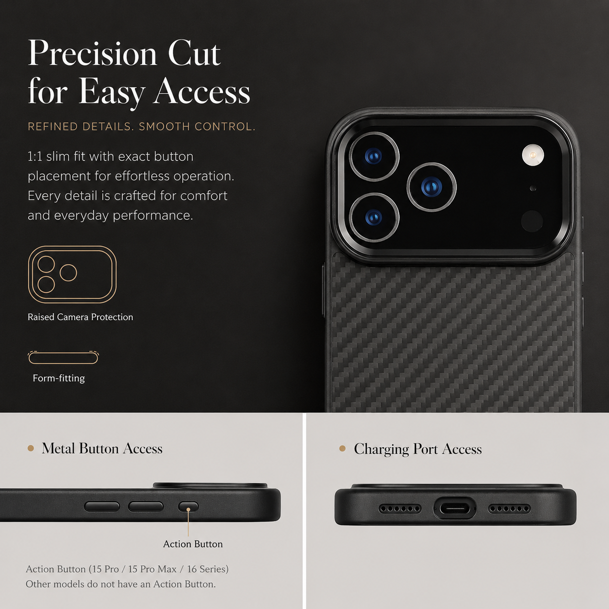 Premium iPhone Case MagSafe Compatible Camera Lens Protection Shockproof Protective Cover Aramid Fiber Magnetic Wireless Charging Full Coverage Design
