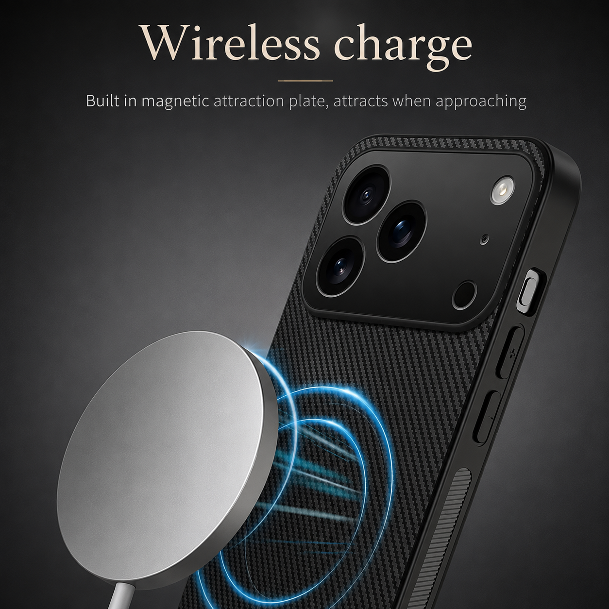 Premium iPhone Case MagSafe Compatible Camera Lens Protection Shockproof Protective Cover Carbon Fiber Magnetic Ultra Thin Design