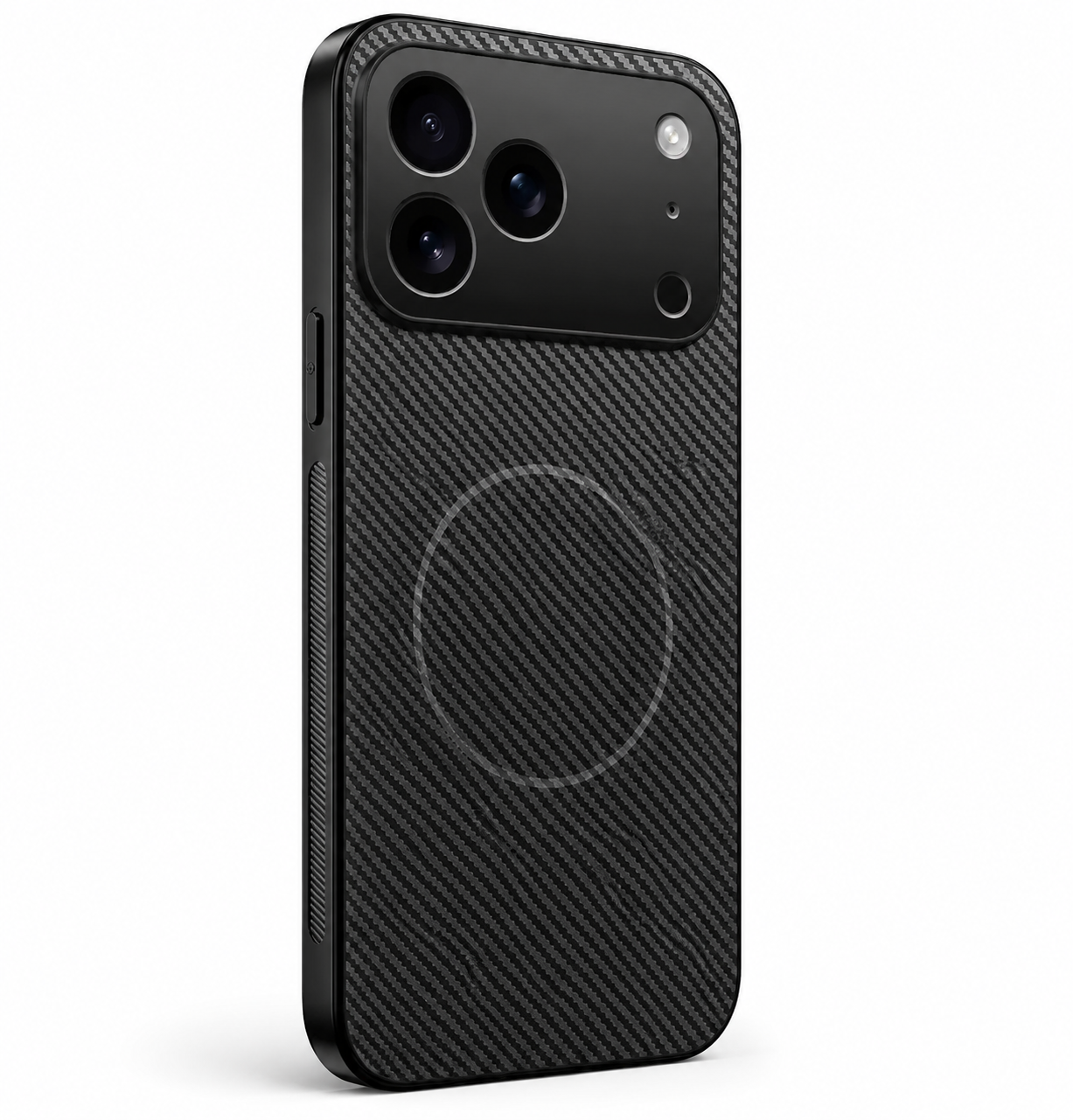 Premium iPhone Case MagSafe Compatible Camera Lens Protection Shockproof Protective Cover Carbon Fiber Magnetic Ultra Thin Design