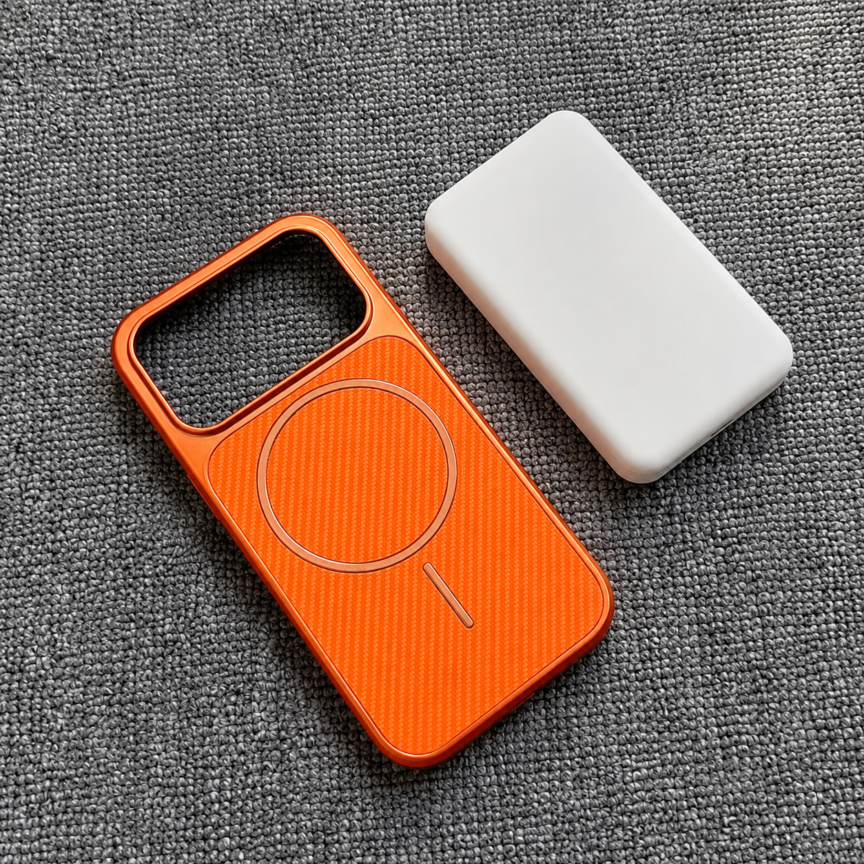 Premium iPhone Case MagSafe Compatible Camera Lens Protection Shockproof Protective Cover Carbon Fiber Wireless Charging Scratch Resistant Design