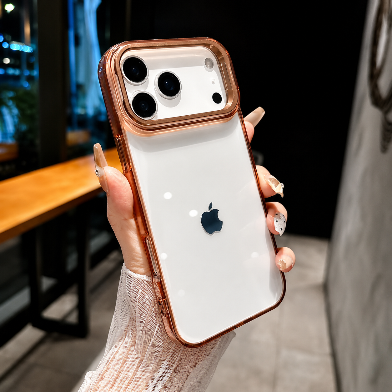 Premium iPhone Case MagSafe Compatible Camera Lens Protection Shockproof Protective Cover Crystal Clear Hard PC Magnetic Stand Design