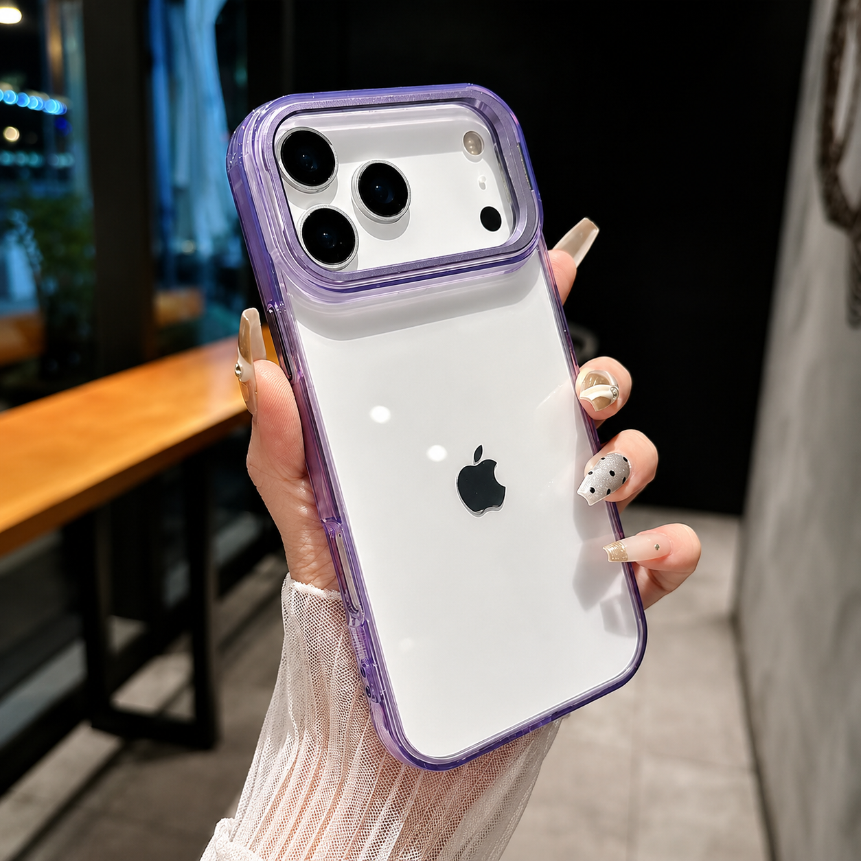 Premium iPhone Case MagSafe Compatible Camera Lens Protection Shockproof Protective Cover Crystal Clear Hard PC Magnetic Stand Design