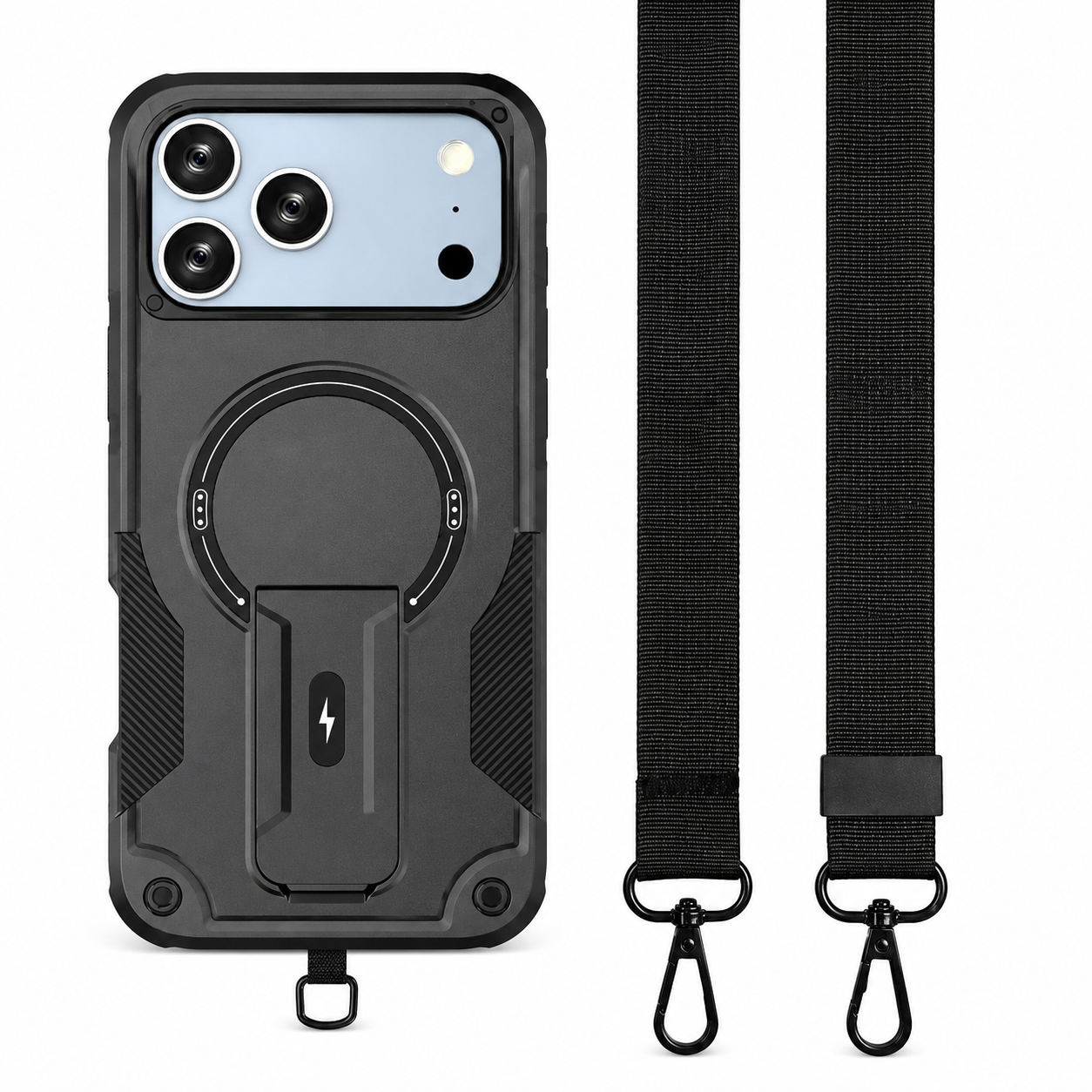 Premium iPhone Case MagSafe Compatible Camera Lens Protection Shockproof Protective Cover Kickstand Magnetic Wireless Charging Dual Layer Rugged Design