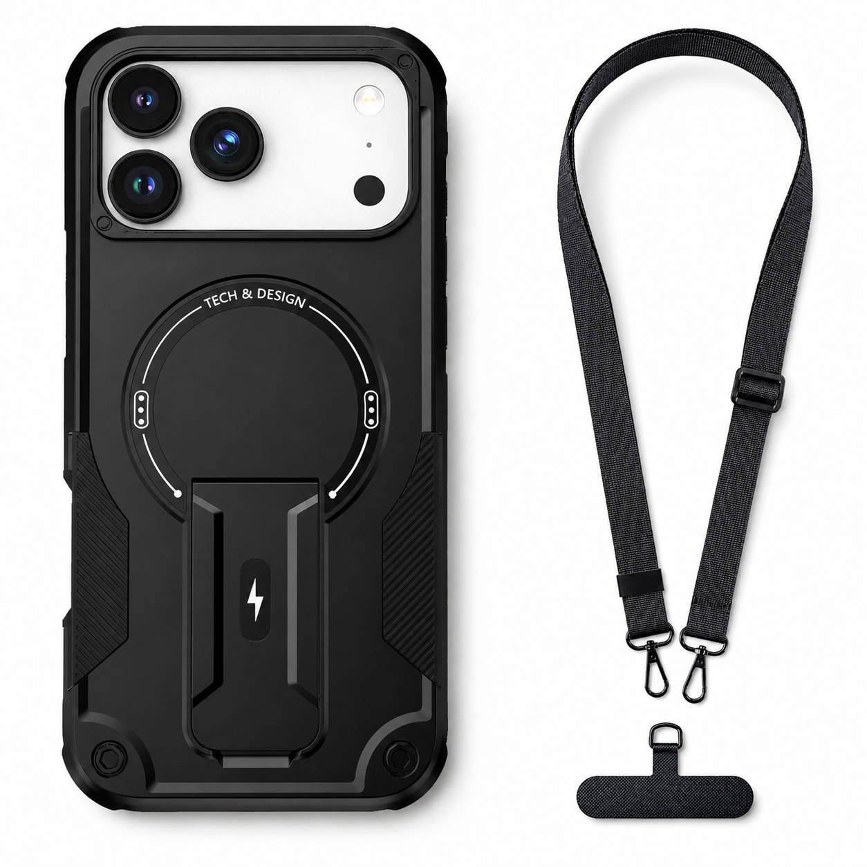 Premium iPhone Case MagSafe Compatible Camera Lens Protection Shockproof Protective Cover Kickstand Magnetic Wireless Charging Dual Layer Rugged Design