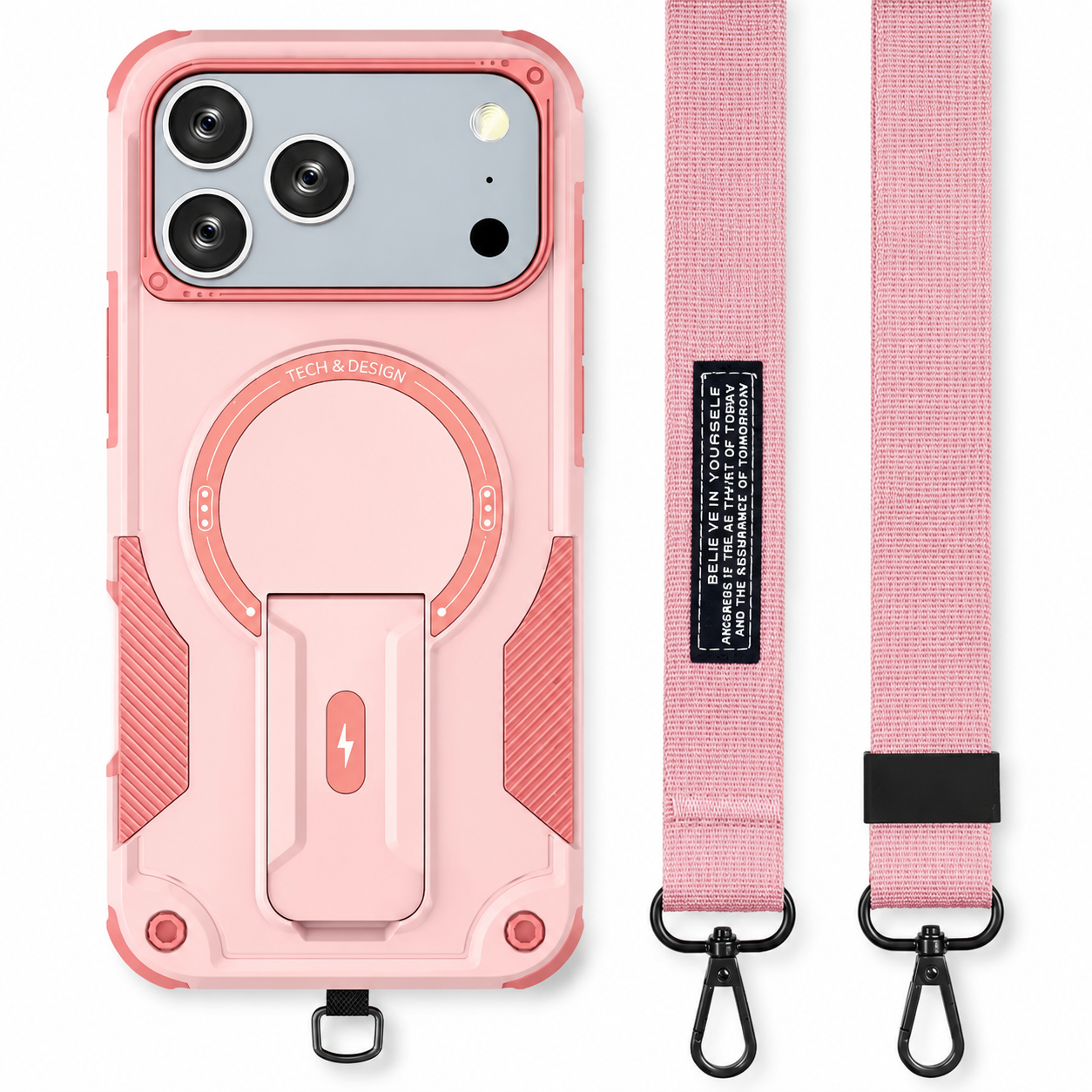 Premium iPhone Case MagSafe Compatible Camera Lens Protection Shockproof Protective Cover Magnetic Stand PC TPU Armor Anti Slip Design