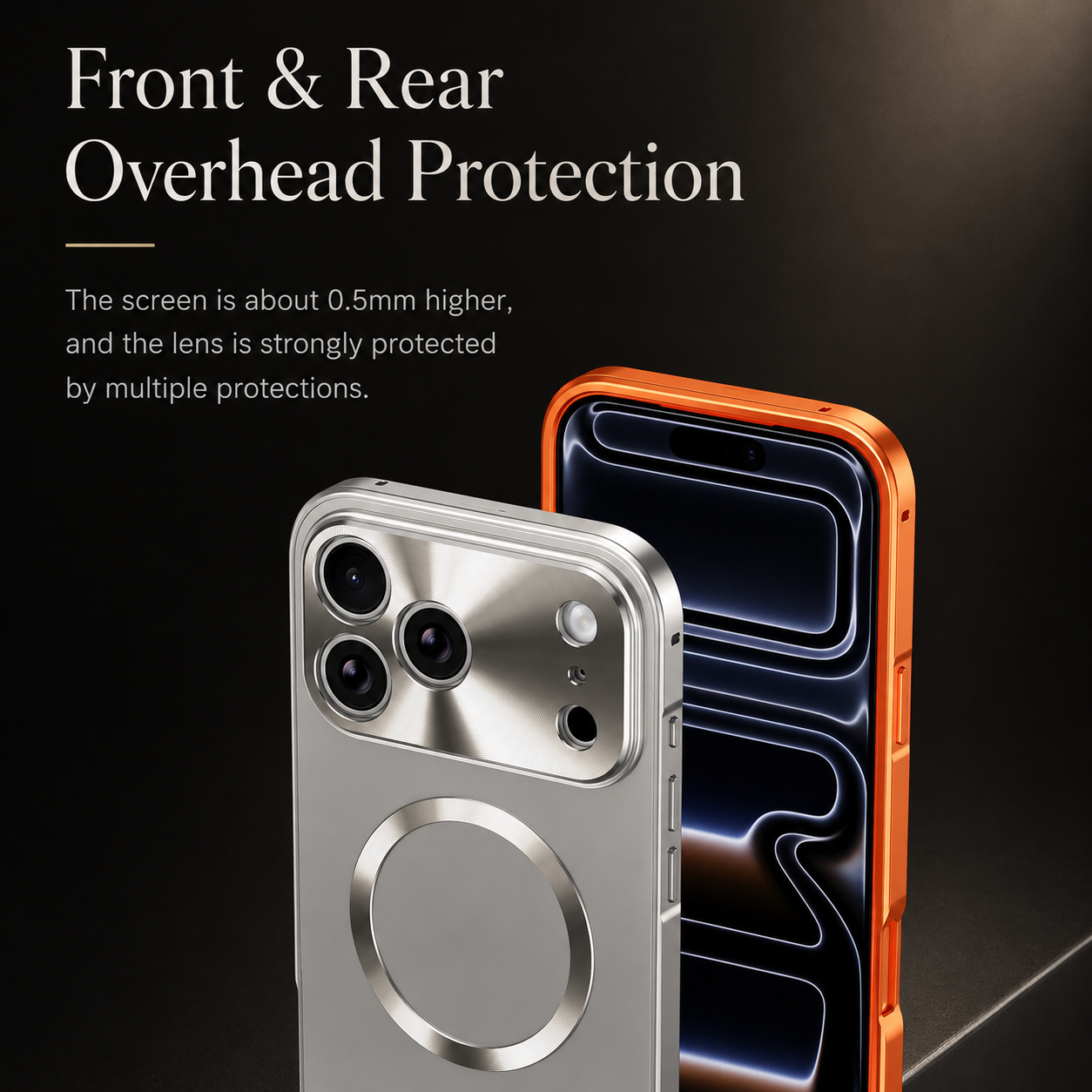 Premium iPhone Case MagSafe Compatible Camera Lens Protection Shockproof Protective Cover Magnetic Wireless Charging Aluminum Frame Frosted Back