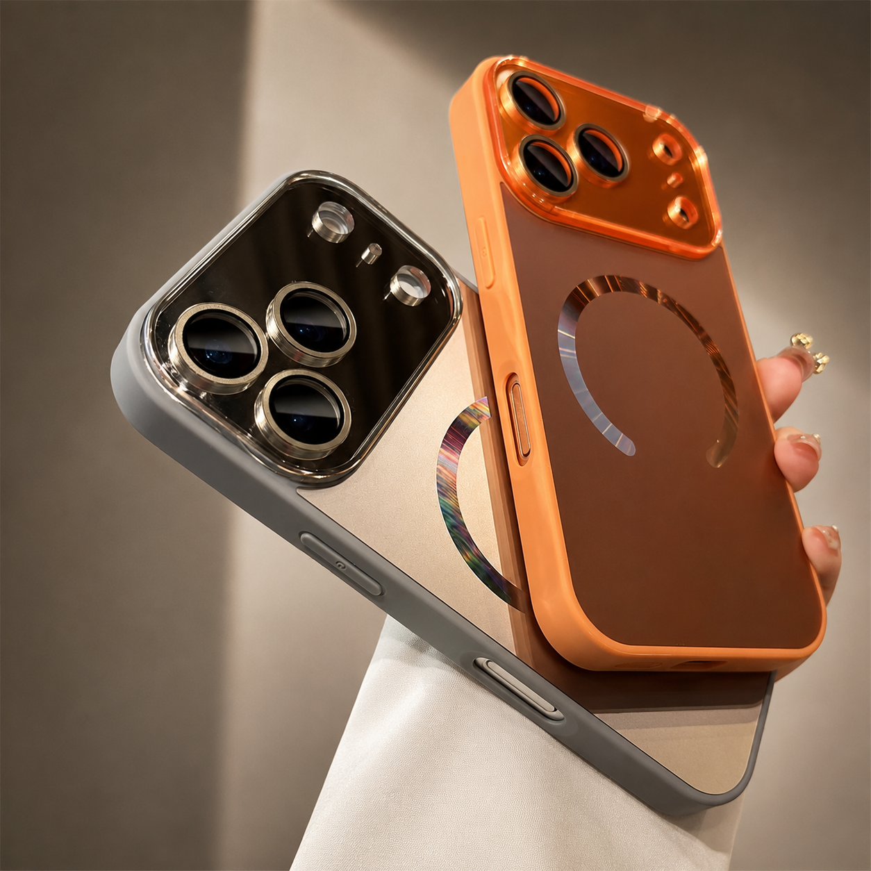 Premium iPhone Case MagSafe Compatible Camera Lens Protection Shockproof Protective Cover Magnetic Wireless Charging Anti Fingerprint Matte Glass Design