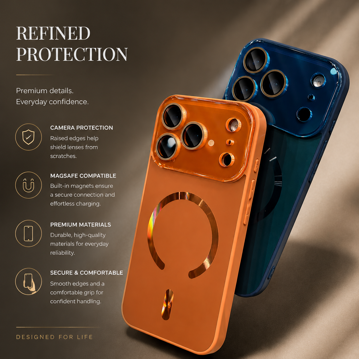 Premium iPhone Case MagSafe Compatible Camera Lens Protection Shockproof Protective Cover Magnetic Wireless Charging Anti Fingerprint Matte Glass Design