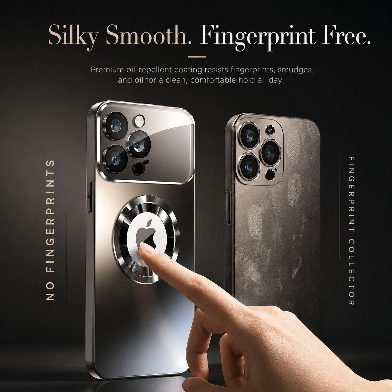 Premium iPhone Case MagSafe Compatible Camera Lens Protection Shockproof Protective Cover Magnetic Wireless Charging Anti Fingerprint Titanium Finish