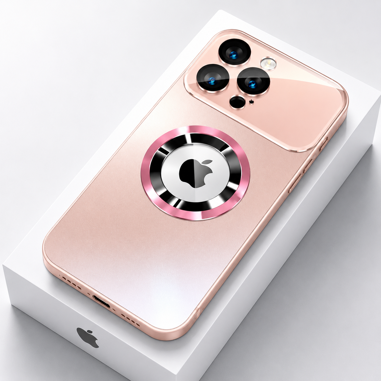 Premium iPhone Case MagSafe Compatible Camera Lens Protection Shockproof Protective Cover Magnetic Wireless Charging Anti Fingerprint Titanium Finish