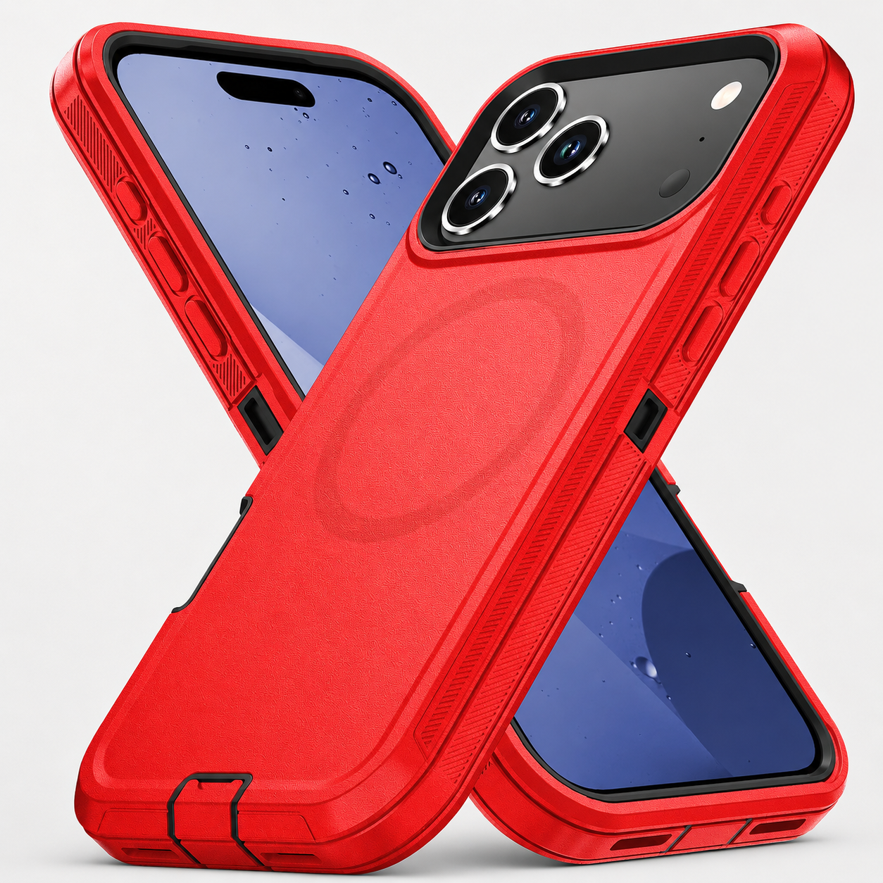 Premium iPhone Case MagSafe Compatible Camera Lens Protection Shockproof Protective Cover Magnetic Wireless Charging Rugged PC TPU Defender Design