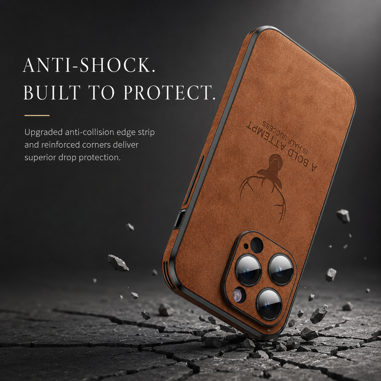 Premium iPhone Case MagSafe Compatible Canvas Texture Protective Cover Camera Lens Protection Shockproof Deer Design Bumper Frame Slim Design