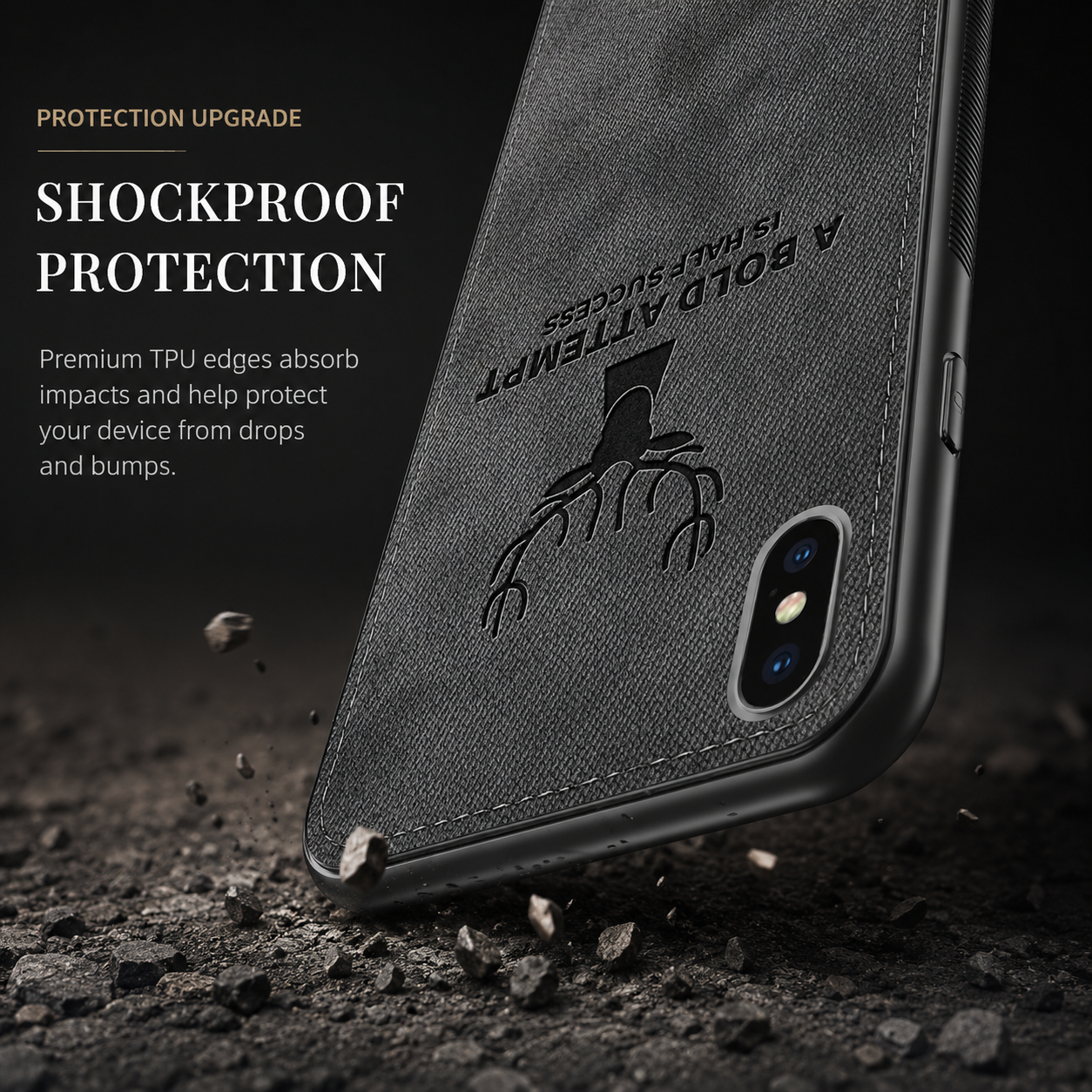 Premium iPhone Case MagSafe Compatible Canvas Texture Protective Cover Camera Lens Protection Shockproof Deer Design Bumper Frame Slim Design