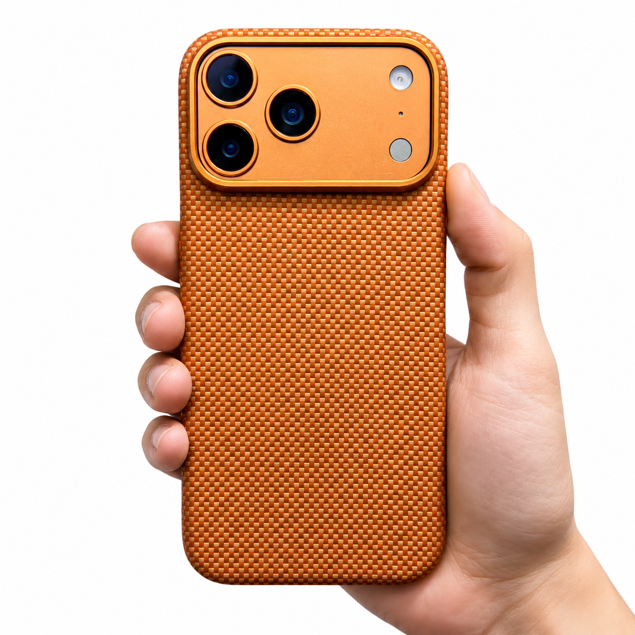 Premium iPhone Case MagSafe Compatible Carbon Aramid Fiber Cover Kevlar Texture Shockproof Protection Full Body Protective Anti Scratch Design