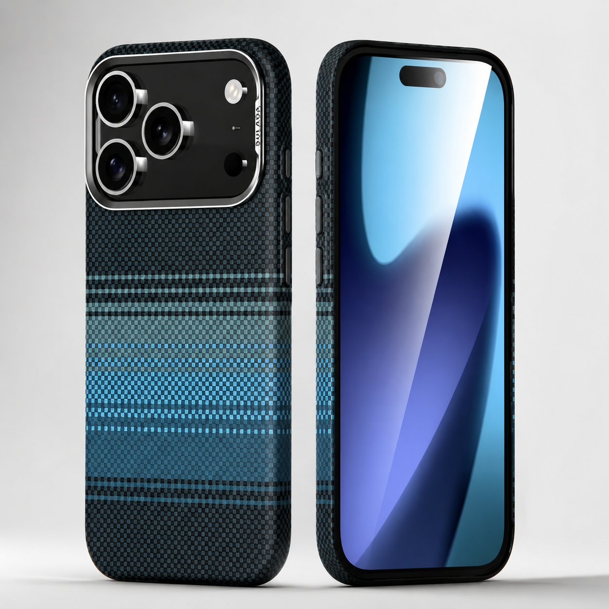 Premium iPhone Case MagSafe Compatible Carbon Fiber Design with Camera Lens Protection, PC Hard Shell Construction, Shockproof Anti Scratch Finish