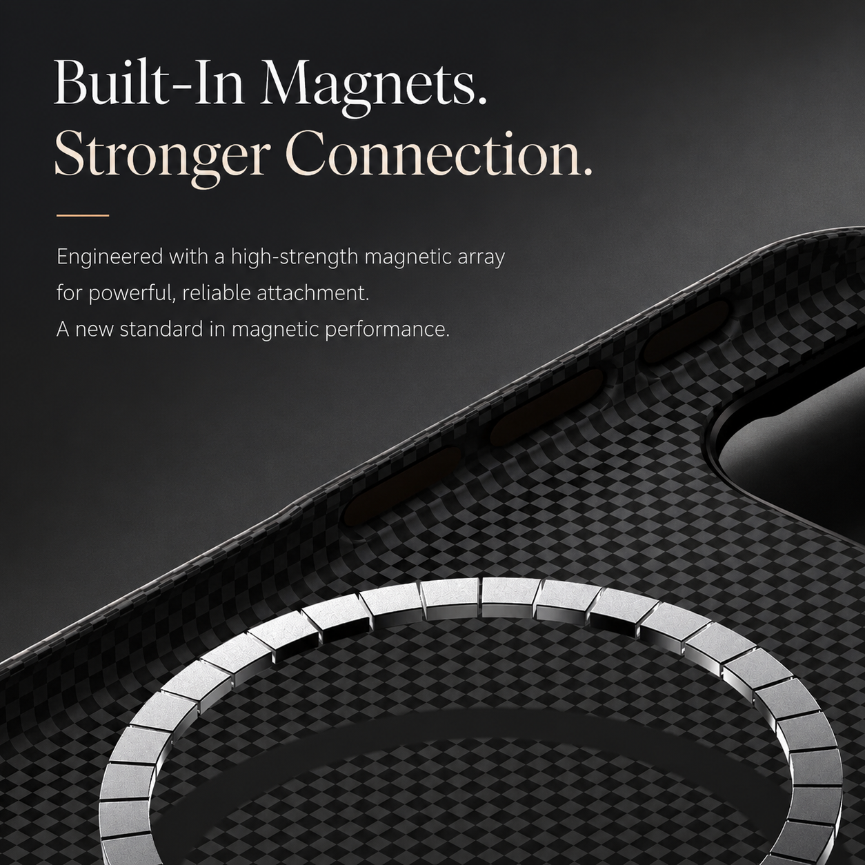 Premium iPhone Case MagSafe Compatible Carbon Fiber Design with Camera Lens Protection, PC Hard Shell Construction, Shockproof Anti Scratch Finish