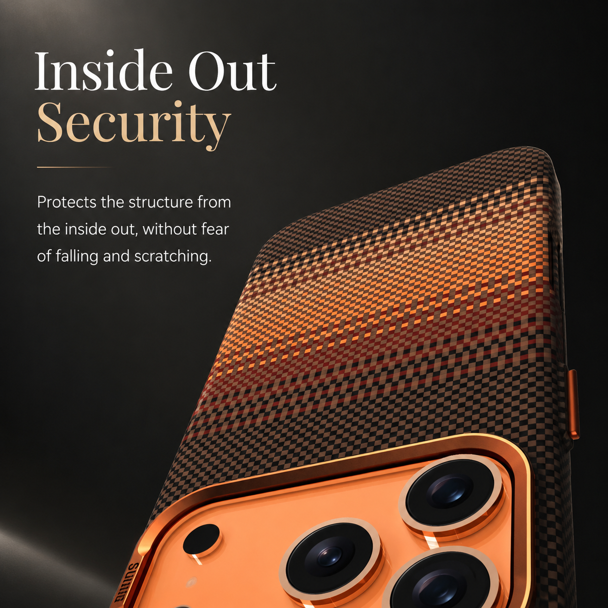 Premium iPhone Case MagSafe Compatible Carbon Fiber Design with Camera Lens Protection, PC Hard Shell Construction, Shockproof Anti Scratch Finish