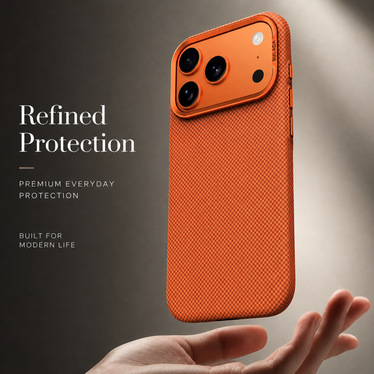 Premium iPhone Case MagSafe Compatible Carbon Fiber Finish, Camera Lens Protection, Integrated Stand Function, Shockproof PC Hard Shell Design