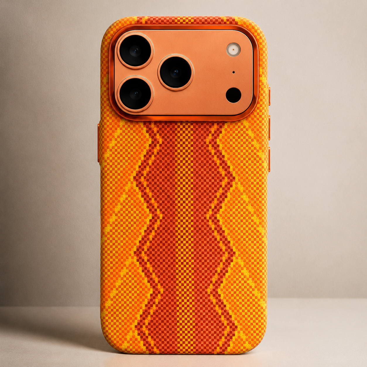 Premium iPhone Case MagSafe Compatible Carbon Fiber Textured Design with Camera Lens Protection, Shockproof Anti Scratch Surface, Slim PC Back Construction