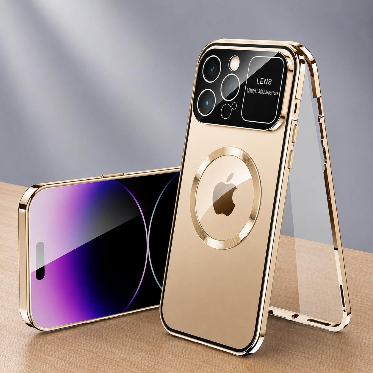 Premium iPhone Case MagSafe Compatible Double Sided Tempered Glass Protective Cover Camera Lens Protection Shockproof Magnetic Frame Slim Design