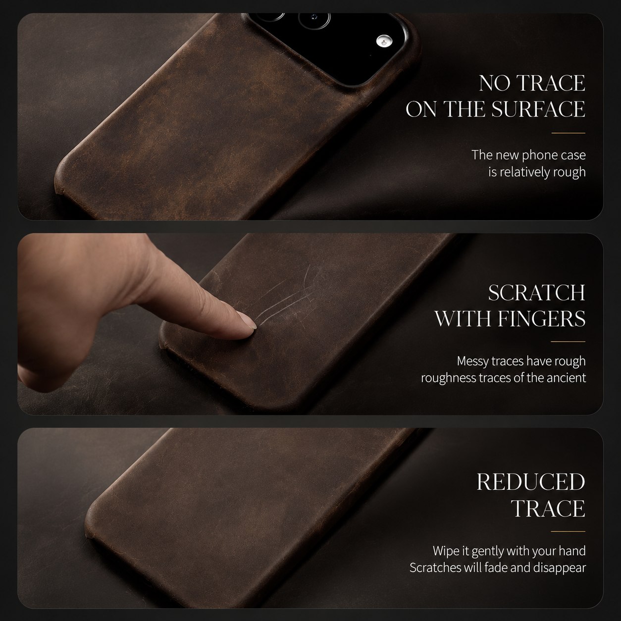 Premium iPhone Case MagSafe Compatible Genuine Cowhide Leather Cover Camera Lens Protection Shockproof Full Back Protective Design Retro Magnetic Style