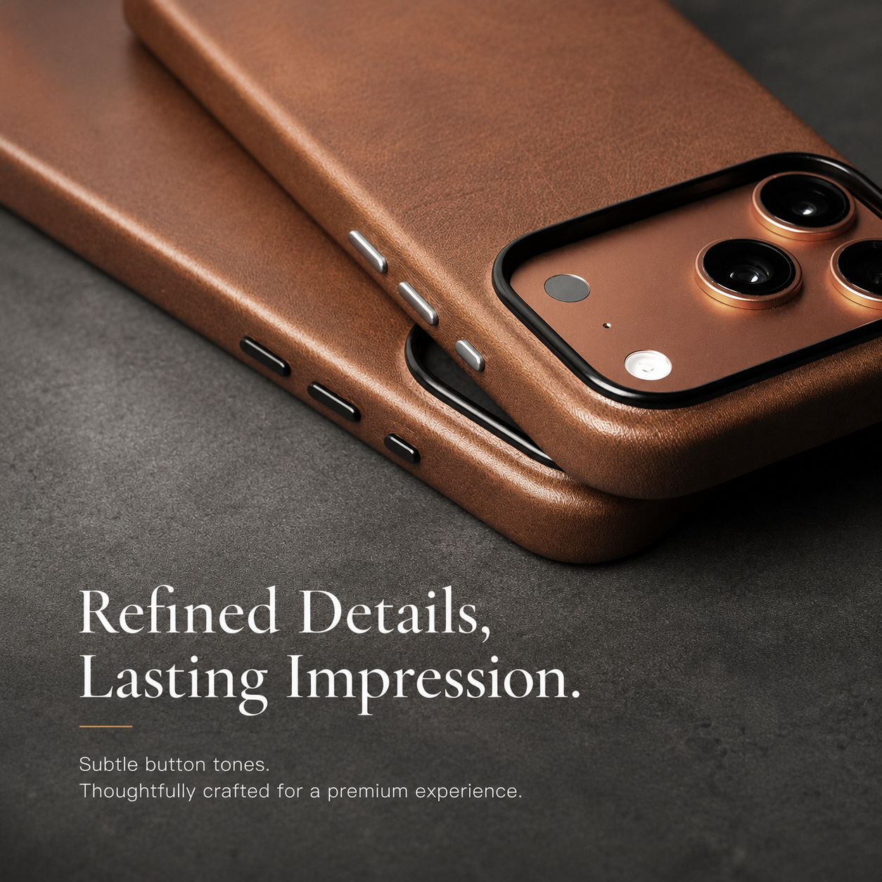 Premium iPhone Case MagSafe Compatible Genuine Cowhide Leather Cover with Camera Lens Protection, Full Body Protective Design and Anti Fingerprint Finish