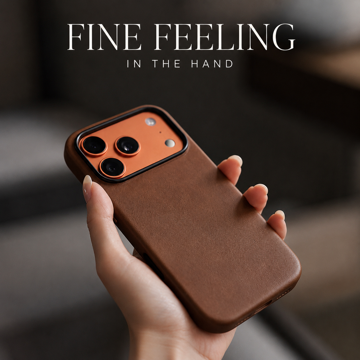 Premium iPhone Case MagSafe Compatible Genuine Cowhide Leather Cover with Camera Lens Protection, Full Body Protective Design and Anti Fingerprint Finish