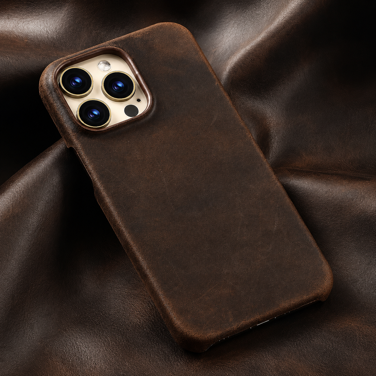 Premium iPhone Case MagSafe Compatible Genuine Leather Protective Cover Camera Lens Protection Shockproof Strap Design Slim Carry Strap