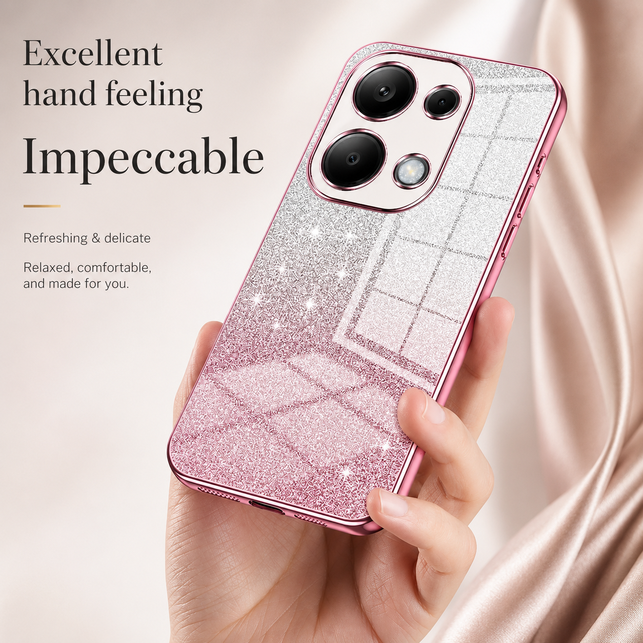 Premium iPhone Case MagSafe Compatible Glitter TPU Protective Cover Camera Lens Protection Shockproof Slim Lightweight Anti Scratch Fashion Design