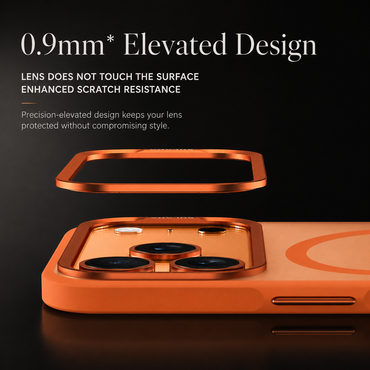 Premium iPhone Case MagSafe Compatible Hybrid Cover with Alloy Camera Frame, Shockproof Design, Secure Grip, Anti Fingerprint Finish and Camera Lens Protection