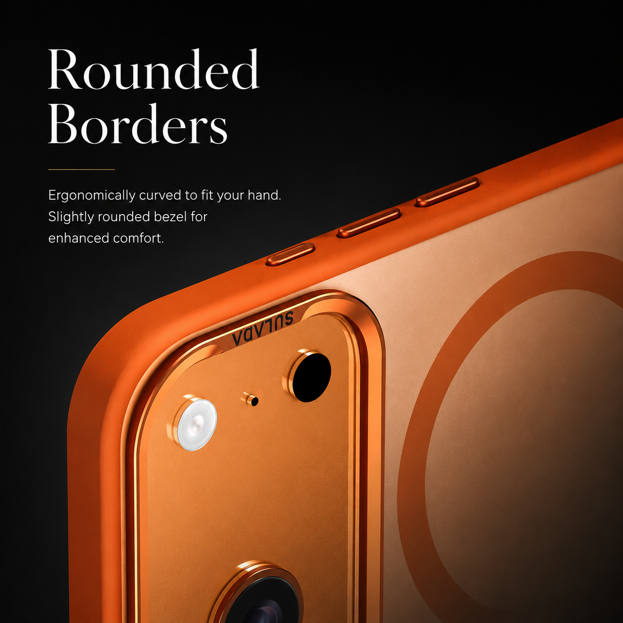 Premium iPhone Case MagSafe Compatible Hybrid Cover with Alloy Camera Frame, Shockproof Design, Secure Grip, Anti Fingerprint Finish and Camera Lens Protection