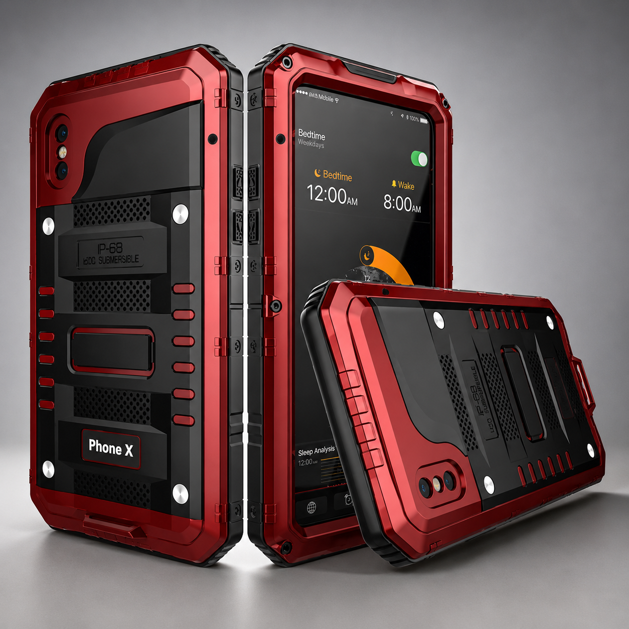 Premium iPhone Case MagSafe Compatible IP68 Waterproof Protective Cover Aluminum Armor Frame Camera Lens Guard Shockproof Full Body Design
